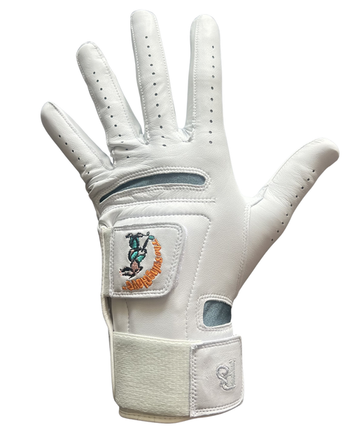 Swing Glove Herren, linke Hand für Rechtshänder – weisser Golf-Trainingshandschuh aus Cabretta-Leder