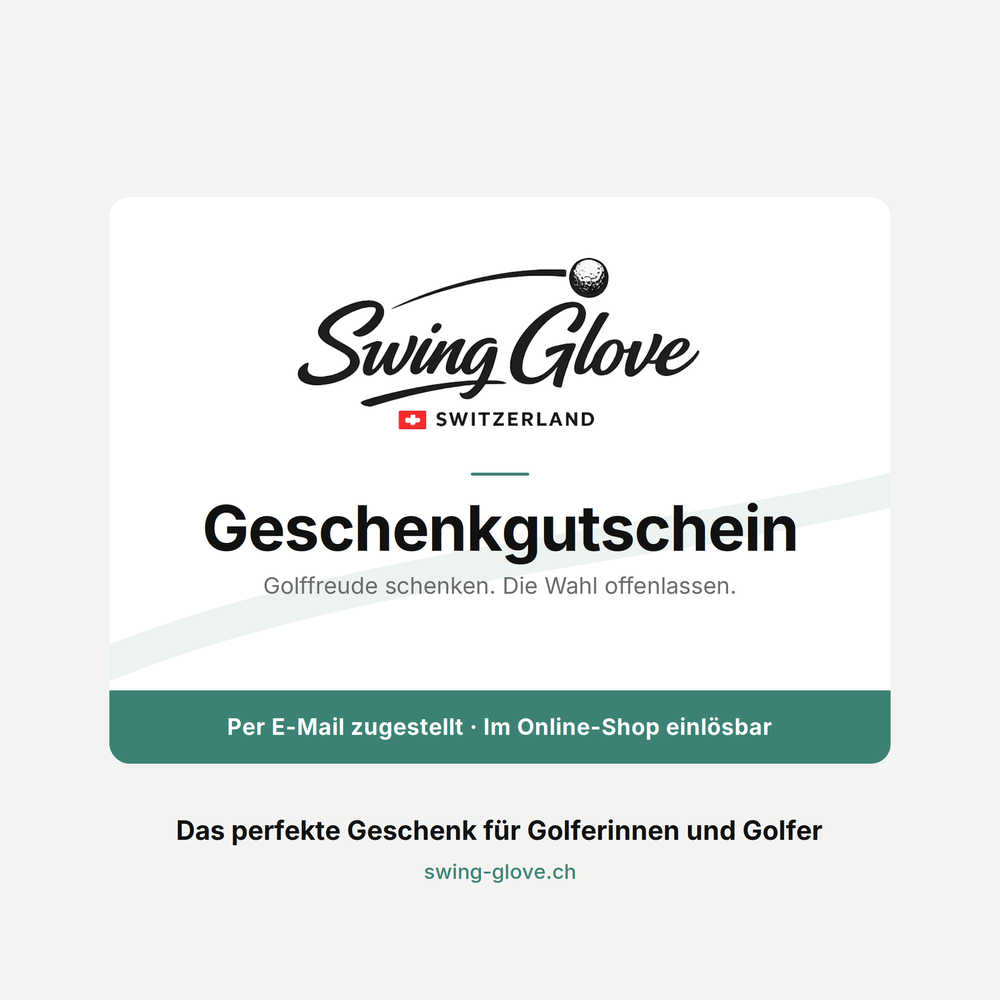 Swing Glove Switzerland Geschenkgutschein – Golffreude schenken. Die Wahl offenlassen.